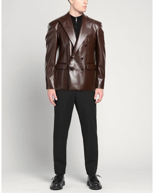 MARSĒM Brown Blazer Polyurethane for men
