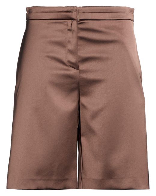 Patrizia Pepe Brown Chocolate Shorts & Bermuda Shorts Polyester