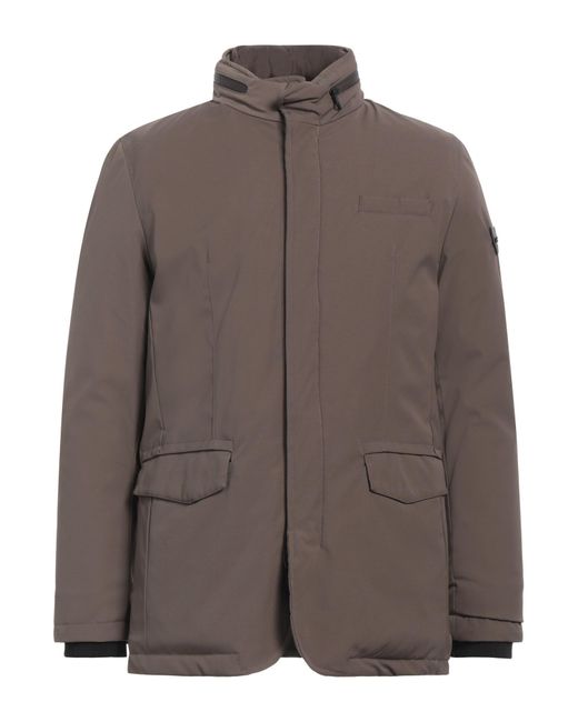 Baldinini Brown Khaki Puffer Polyester for men