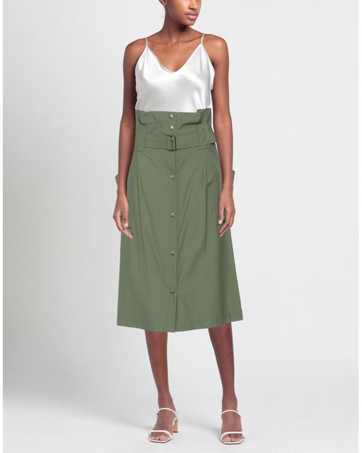 KENZO Green Midi Skirt