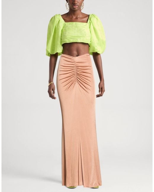 Pinko Pink Blush Maxi Skirt Viscose