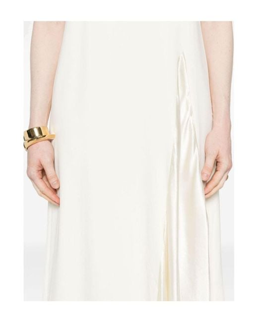Erika Cavallini Semi Couture White Midi-Kleid