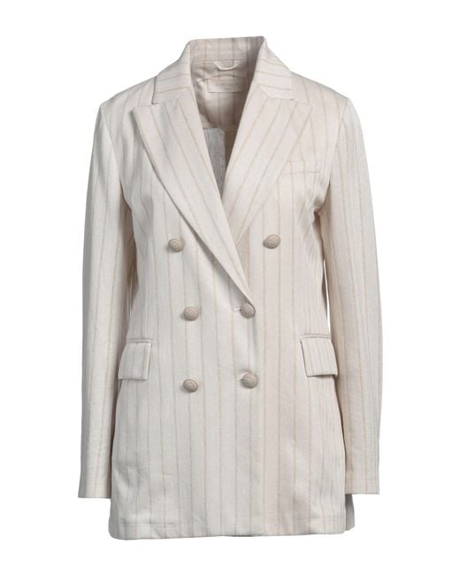Circolo 1901 Gray Blazer Linen, Cotton
