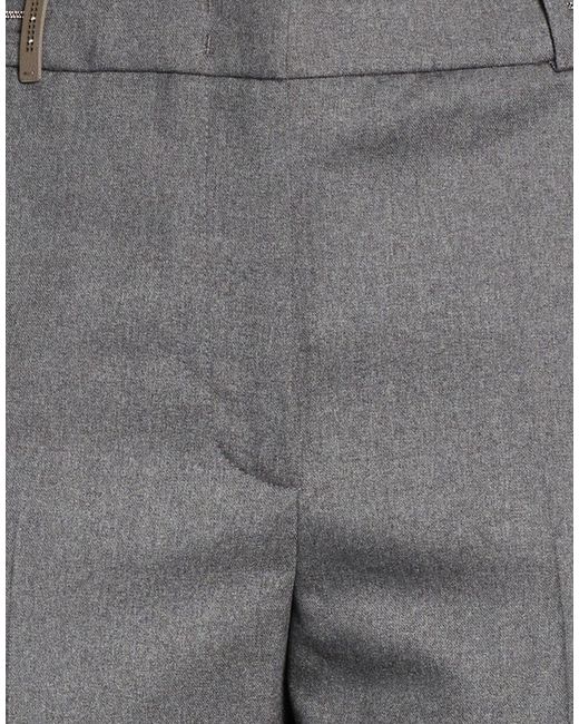 Peserico Gray Pants Wool, Polyester, Elastane