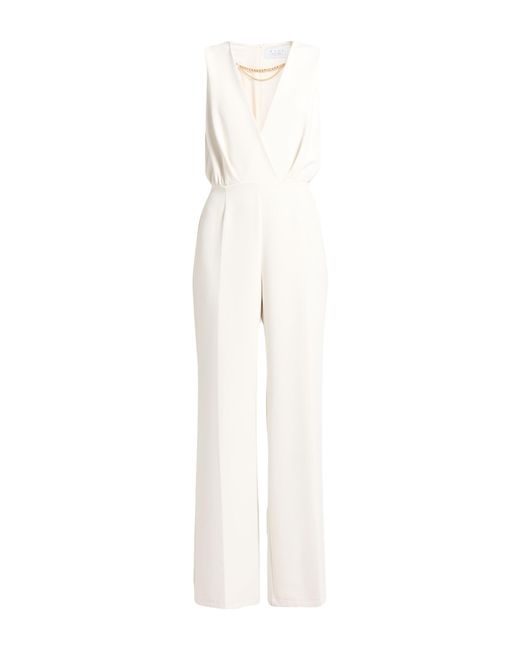 Kaos White Jumpsuit Polyester, Elastane