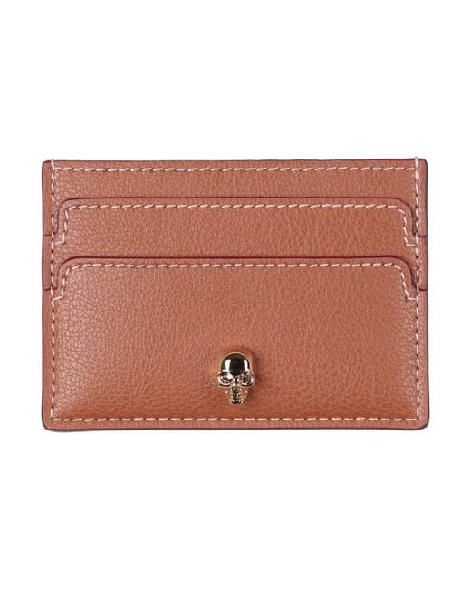 McQueen Brown Cardholder Leather for men