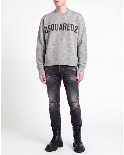 DSquared² Gray Sweatshirt Cotton, Elastane for men