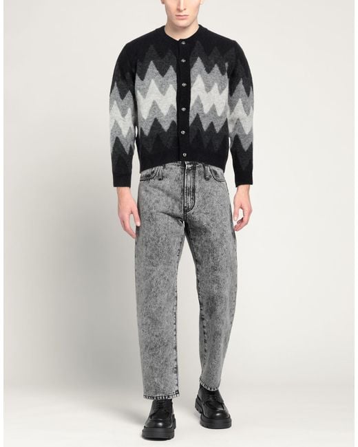Ernest W. Baker Black Cardigan Virgin Wool, Polyamide, Wool, Elastane for men