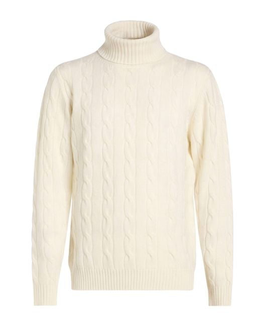 Messagerie White Ivory Turtleneck Virgin Wool for men