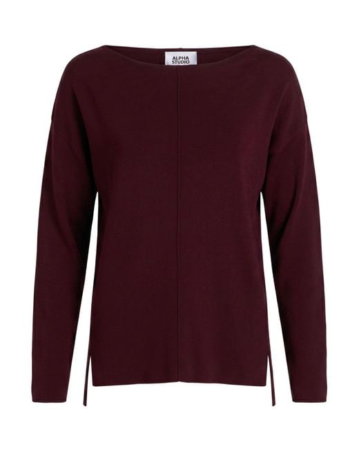 Pullover Alpha Studio en coloris Purple