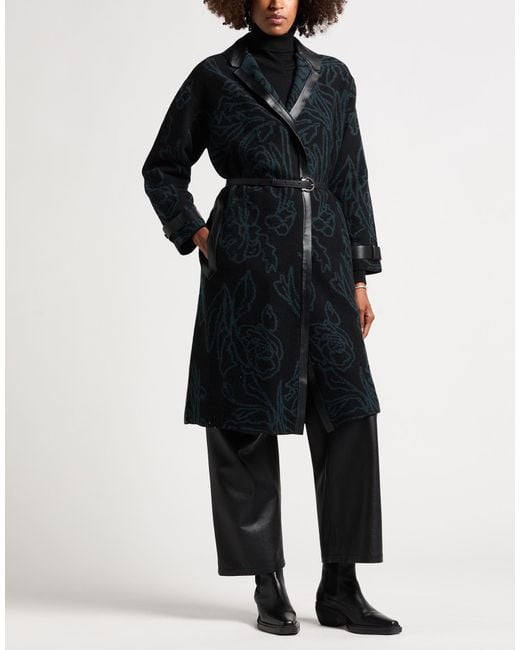 Ferragamo Black Coat Polypropylene, Virgin Wool, Cashmere, Lambskin