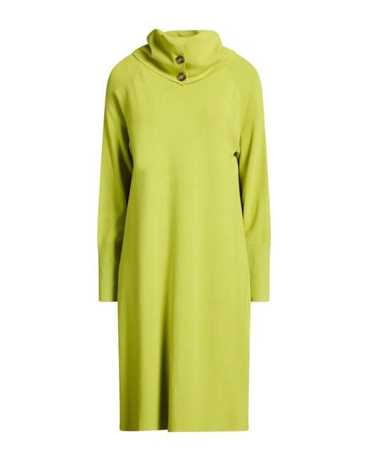 Elena Miro Green Lime Midi Dress Viscose, Polyester