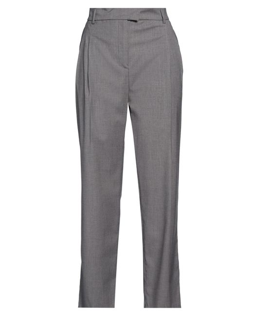 Messagerie Gray Pants Polyester, Wool, Viscose, Elastane