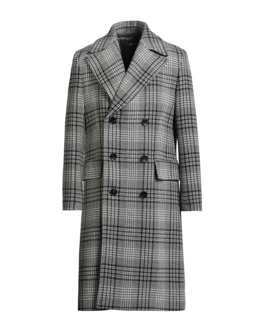Boss Gray Coat Wool, Polyester, Polyamide, Textile Fibers for men