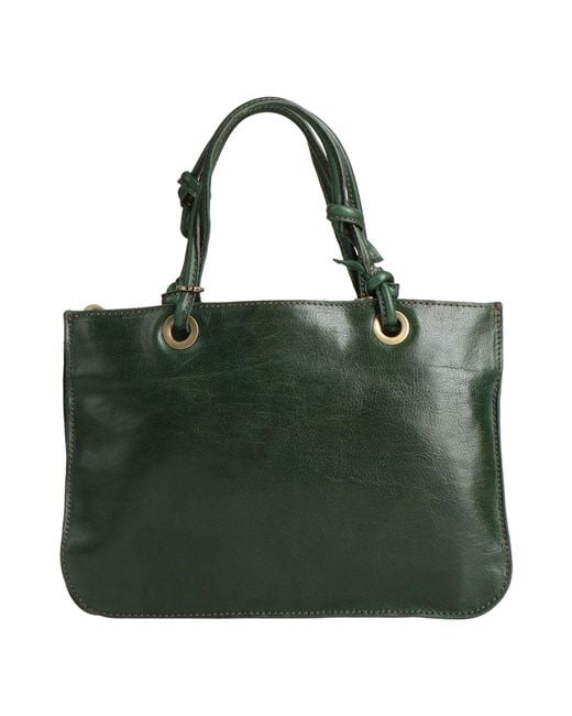 Caterina Lucchi Green Dark Handbag Cow Leather