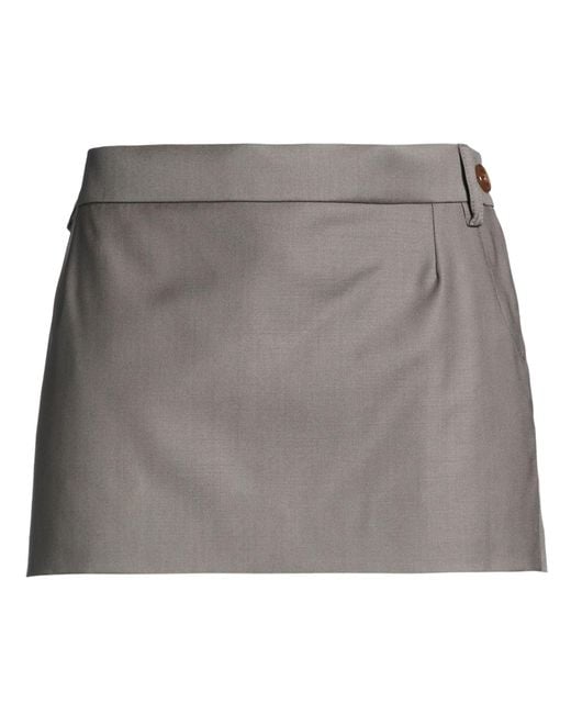 Vivienne Westwood Gray Mini Skirt Virgin Wool
