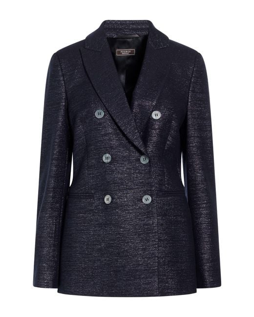 Peserico Blue Blazer Virgin Wool, Viscose, Polyamide, Elastane