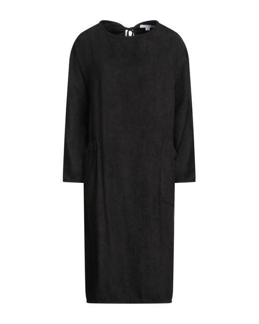 Engineered Garments Black Midi-Kleid