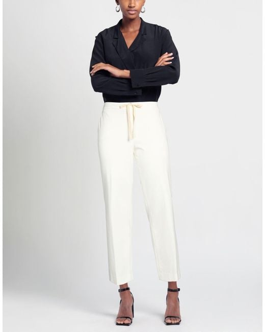 Via Masini 80 White Pants