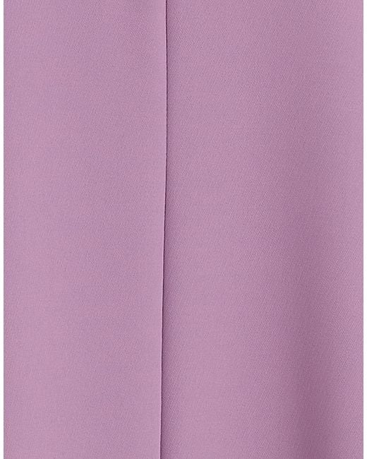 Kaos Purple Midi Dress Polyester, Elastane