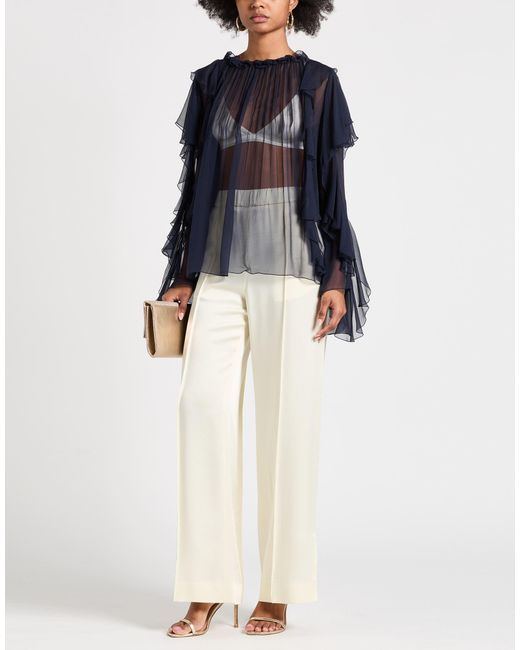 Alberta Ferretti Blue Midnight Top Silk