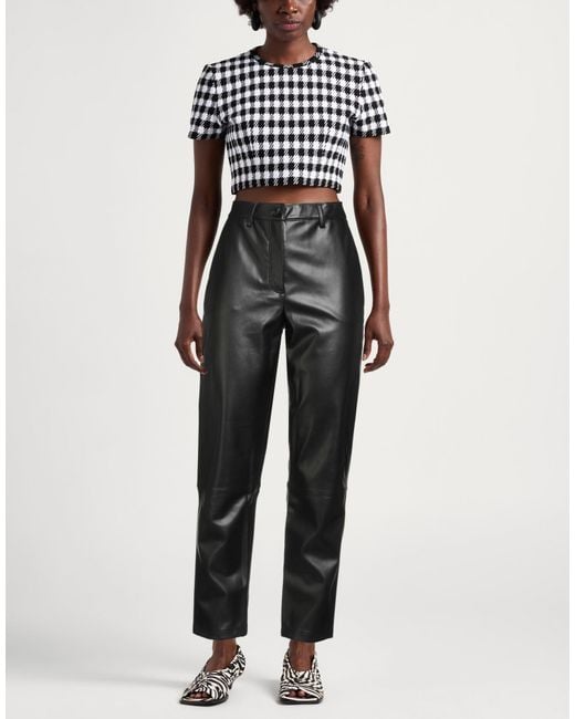 Bellerose Black Pants Polyurethane, Polyester