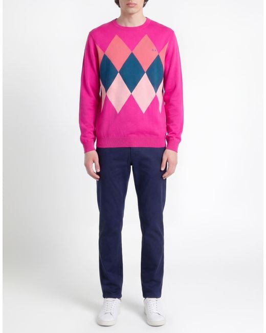 Sun 68 Pink Sweaters for men