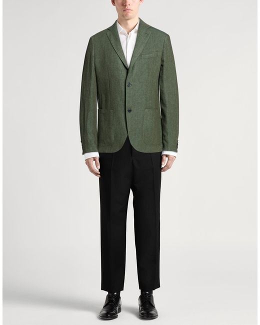 120% Lino Green Blazer for men