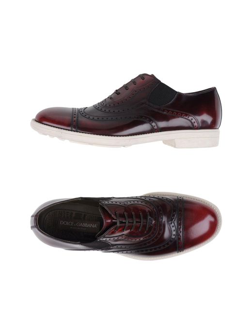 Dolce & Gabbana Brown Lace-Up Shoes for men