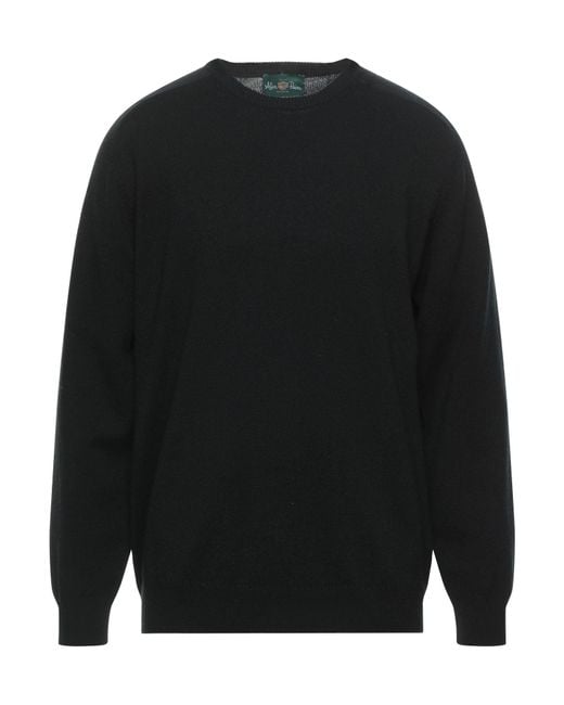 Alan Paine Black Sweater Wool for men