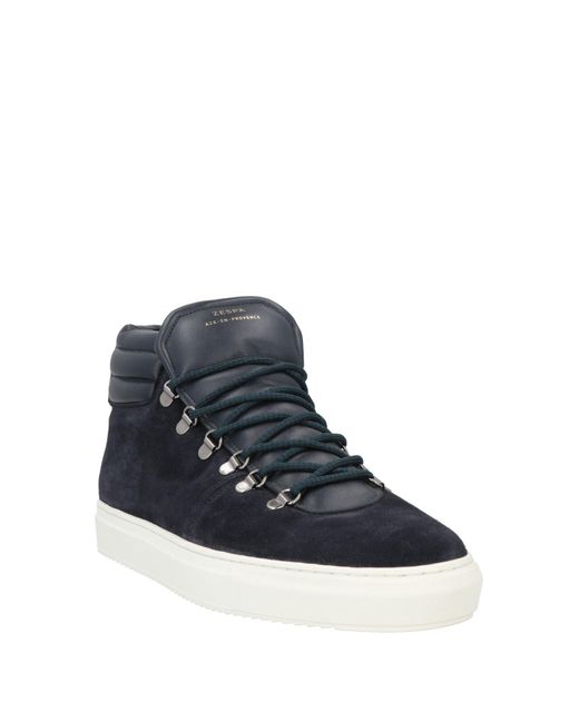 Zespà Men's Blue Sneakers Leather