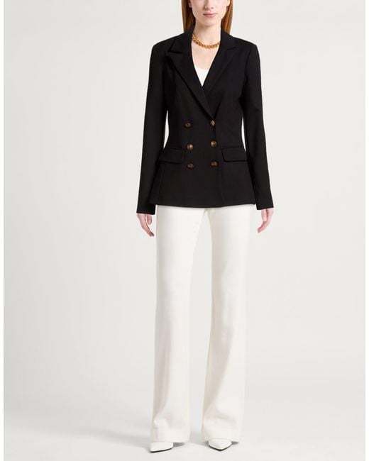 Guess Black Blazer Viscose, Polyamide, Elastane