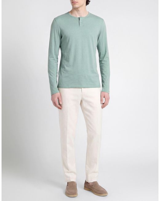 Majestic Filatures Green T-Shirt Organic Cotton, Cashmere for men