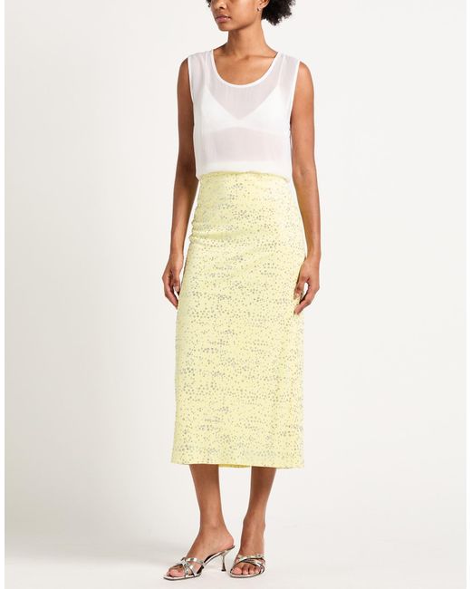 Tibi Yellow Midi Skirt