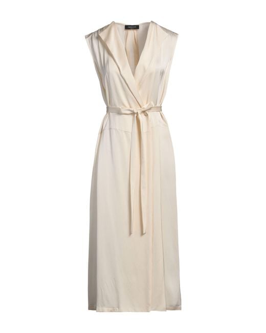 Fabiana Filippi Natural Ivory Midi Dress Viscose
