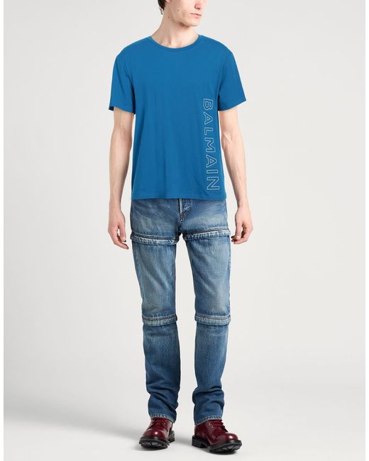 Balmain Blue T-Shirt for men