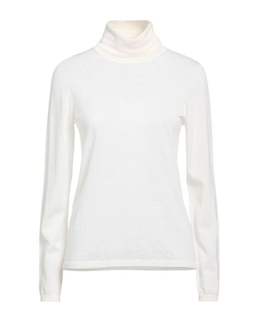 Max Mara White Turtleneck