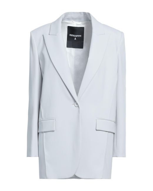 Patrizia Pepe Blue Blazer Polyester, Elastane