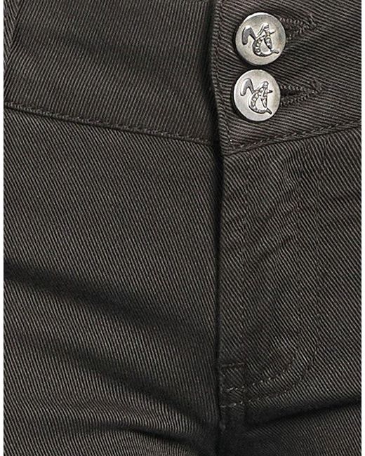Manila Grace Black Dark Pants Cotton, Elastane
