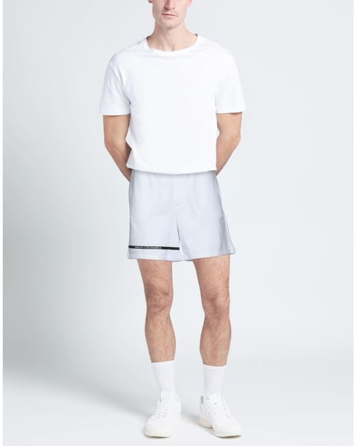 Armani Exchange White Shorts & Bermuda Shorts for men