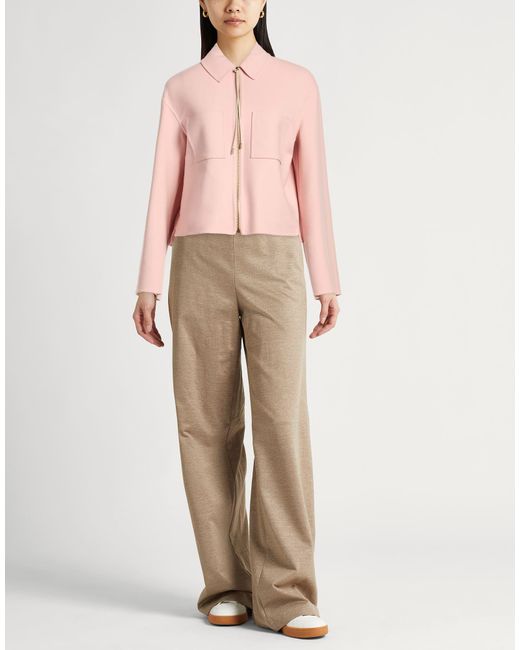 Agnona Pink Jacket Wool, Elastane, Polyamide, Metal