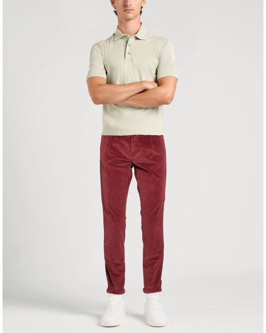 Mason's Red Pants Cotton, Lyocell, Elastane for men