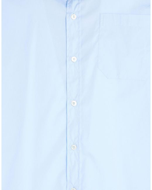 Xacus Blue Shirt Cotton, Elastane for men