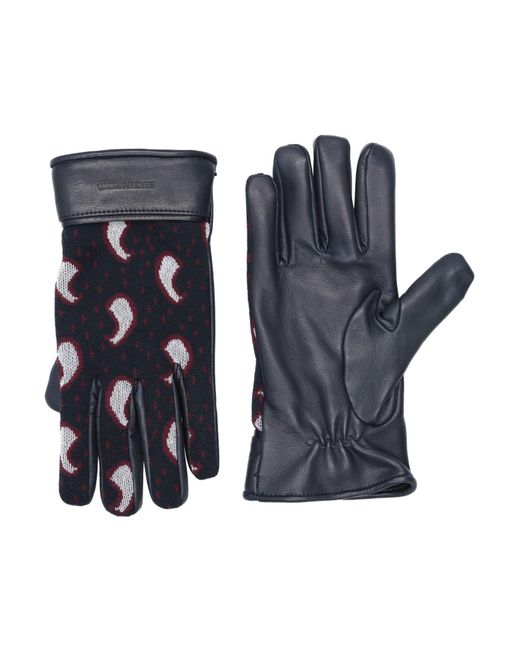 Giorgio Armani Blue Gloves for men
