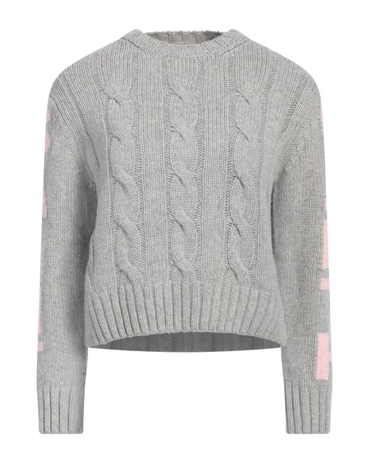 Mc2 Saint Barth Gray Après-Ski Collection Sweater Polyamide, Wool, Viscose, Cashmere