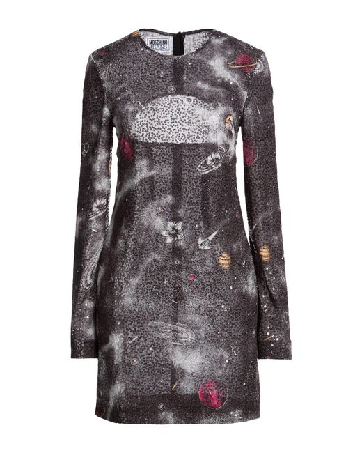 Moschino Gray Charcoal Mini Dress Polyester