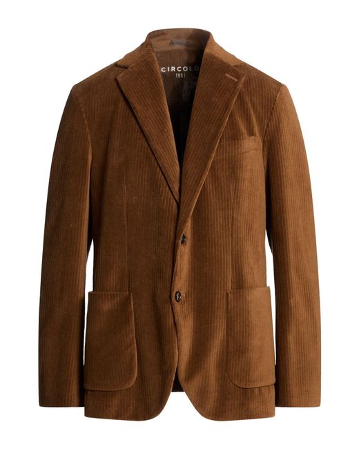 Circolo 1901 Brown Blazer Cotton, Polyester for men