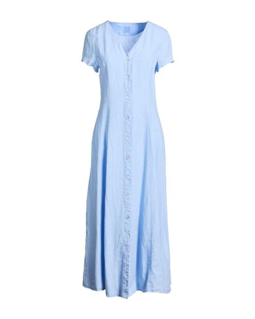 120% Lino Blue Maxi Dresses