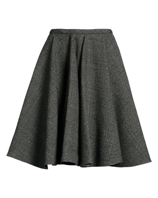 Giambattista Valli Gray Midi Skirt Virgin Wool