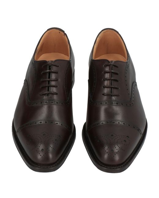 Church's Brown Weymouth Dark Lace-Up Shoes Leather for men